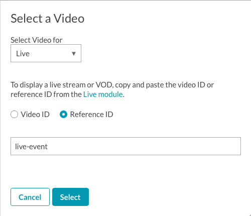 select live video